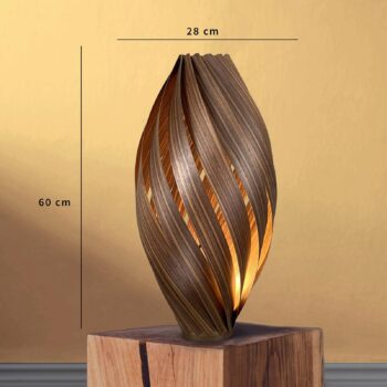 Gofurnit Ardere stolná lampa, orech, výška 60 cm - Image 2