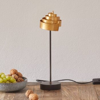 Stolná lampa Banderole zo železa v zlatej - Image 2