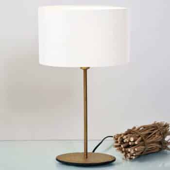 Stolná lampa Mattia s oválnym tienidlom v bielej - Image 2