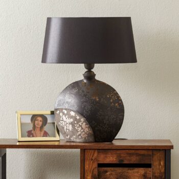 Stolná lampa Mary, keramika a chintz, výška 50 cm - Image 2