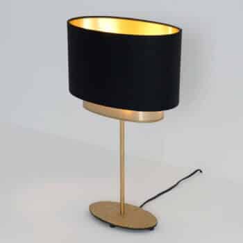 Stolná lampa Mattia, oválna, dvojitá, čierna/zlatá - Image 2