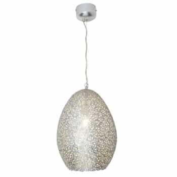 Závesná lampa Cavalliere, striebro, Ø 34 cm - Image 2