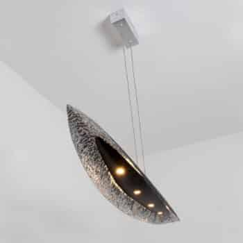 Závesné LED svietidlo Chiasso, čierna/strieborná - Image 2