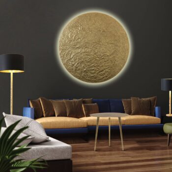 Nástenné LED svietidlo Meteor, Ø 120 cm, zlato - Image 2