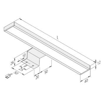 Nadstavbové LED svietidlo Lugano 3 000 K, 90 cm - Image 2