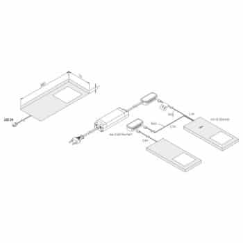 Podhľadové LED Slim-Pad F súprava 3ks 4000K čierne - Image 2