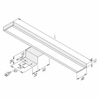 Nadstavbové LED svietidlo Lugano 4 000 K, 90 cm