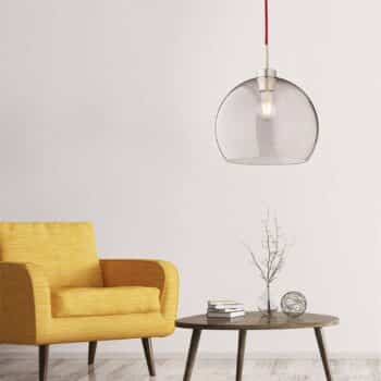 Sklenená závesná lampa Clear, 40 cm - Image 2