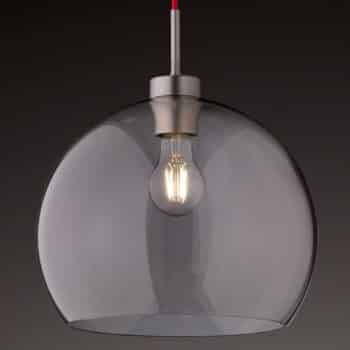 Sklenená závesná lampa Clear, 40 cm