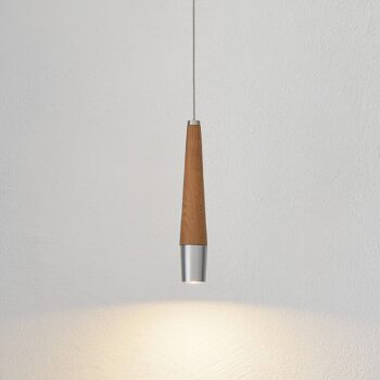 HerzBlut Conico závesná lampa dub 1-plameňová