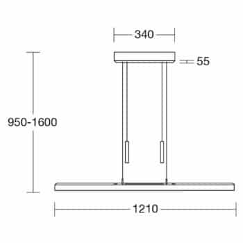 HerzBlut Leonora závesná lampa Up&Down 121 cm - Image 2