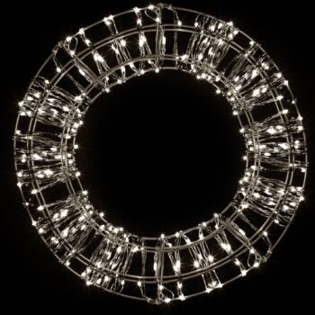 Vianočný LED veniec, čierna, 400 diód LED, Ø 30 cm