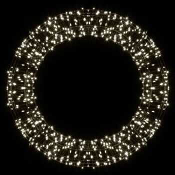 Vianočný LED veniec, čierna, 600 diód LED, Ø 40 cm