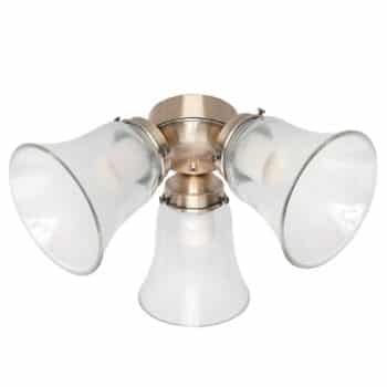 Svietidlo pre stropné ventilátory Hunter, mosadz
