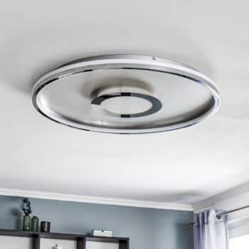 LED stropná lampa Bug, okrúhla, chróm, 81cm - Image 2