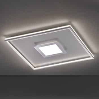 LED stropná lampa Zoe, štvorcová, chrómová 80x80cm - Image 2