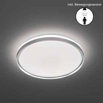 Stropné LED svietidlo Jaso BS, Ø 49 cm, striebro - Image 2