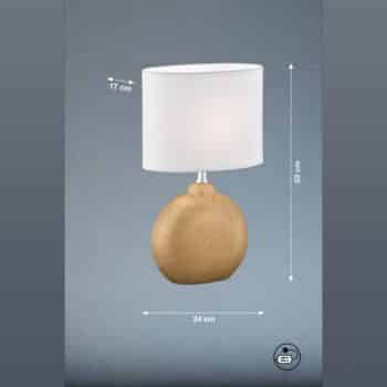 Stolná lampa Foro, zlatá/biela, výška 36 cm - Image 2