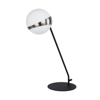 Stolná lampa Parcel, biela/striebro