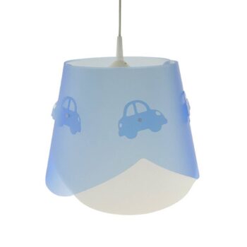 Modrá závesná lampa Piet s motívom auta