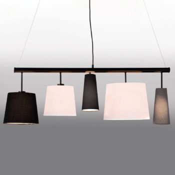 KARE Parecchi závesná lampa, 100 cm, čierna