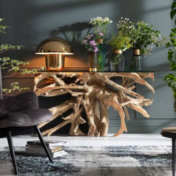 KARE Mushroom – stolná lampa v tvare hríba, zlatá - Image 2