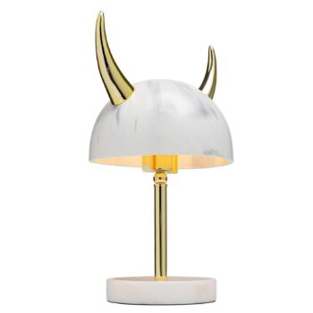 KARE Horn stolná lampa zlatá, biela - Image 2