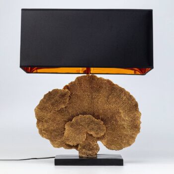 KARE Coral Gold stolná lampa, tienidlo textil - Image 2