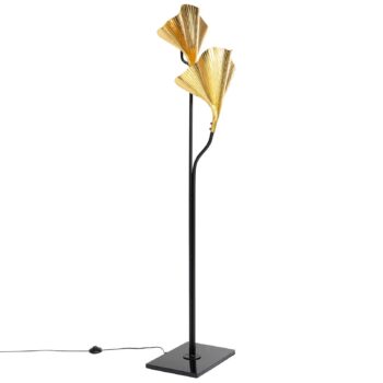 KARE Gingko Due stojaca lampa, zlaté lístky