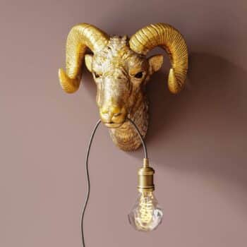 KARE Animal Aries Head nástenné svietidlo zástrčka