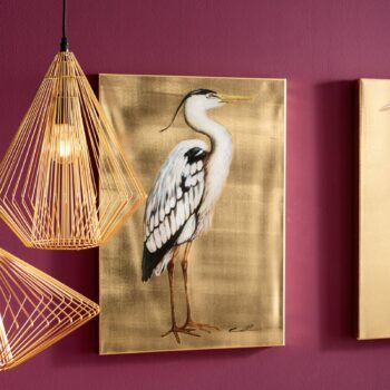 KARE Modo Wire závesná lampa Ø 31 cm zlatá - Image 2
