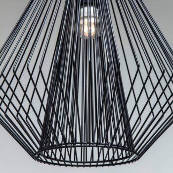 KARE Modo Wire závesná lampa Ø 31 cm čierna - Image 2