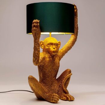KARE Animal Holding Monkey stolná lampa, zelená