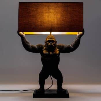KARE Animal King Kong stolná lampa tienidlo textil
