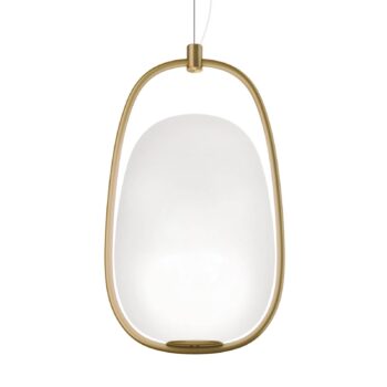 Kundalini Lannà závesná lampa s mosadzným rámom - Image 3