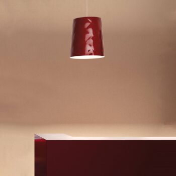 Kundalini New York závesná lampa, Ø 45 cm, červená - Image 2