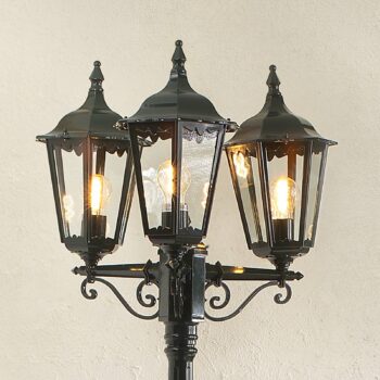 Stĺpové svietidlo Firenze, 3-plameňové zelené - Image 2