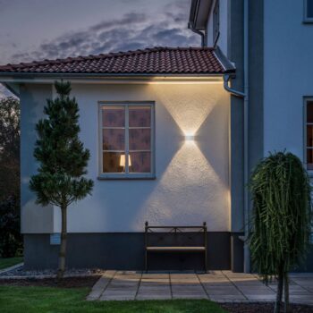 Vonkajšie nástenné LED Chieri, biele, 6-plameňové - Image 2