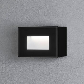 Vonkajšie nástenné LED Chieri, 12 x 8 cm, čierne