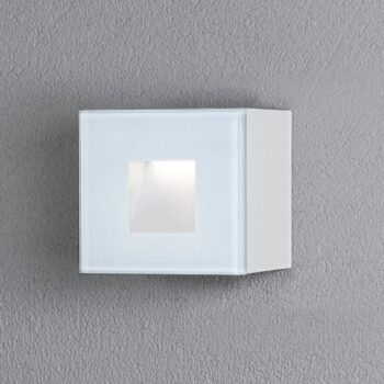 Vonkajšie nástenné LED Chieri, 8 x 8 cm, biele