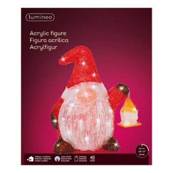 LED figúrka Trpaslík do exteriéru, na batériu