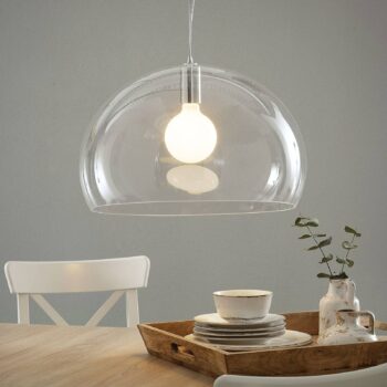 Kartell FL/Y – závesné LED svietidlo, priehľadné