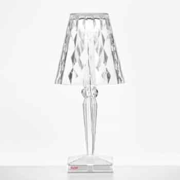 Kartell Big Battery stolná lampa IP54, priehľadná