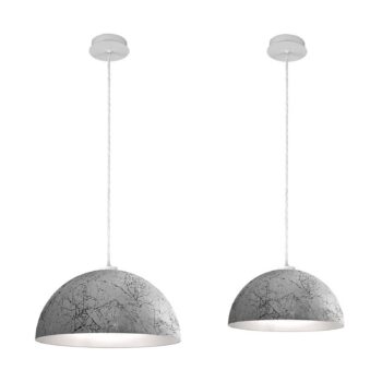 Závesná lampa Cult vintage, striebro, Ø 40 cm