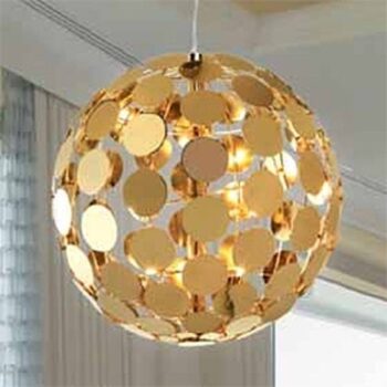 Závesná lampa Sfera, D 50 cm v zlatom vzhľade - Image 3