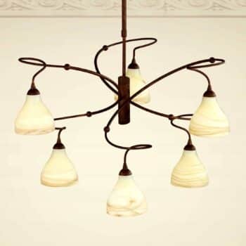 Závesná lampa Mattia v štýle vidieckeho domu 6-pl. - Image 2