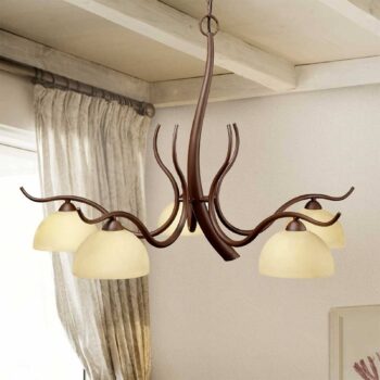 Christian závesná lampa vidiecky štýl 5-plameňová - Image 2