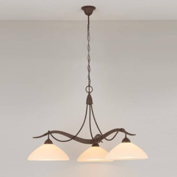 3-plameňová závesná lampa Samuele vidiecka krémová - Image 4