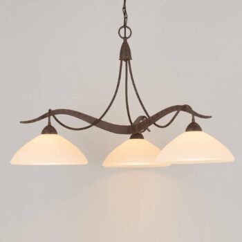 3-plameňová závesná lampa Samuele vidiecka krémová - Image 3