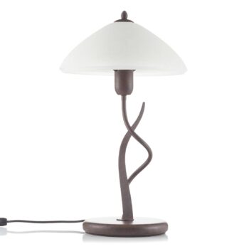 Vidiecka stolná lampa Samuele, krémová - Image 3